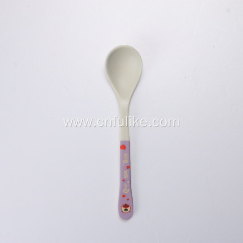 Colorful Bamboo Fiber Baby Ate Spoon